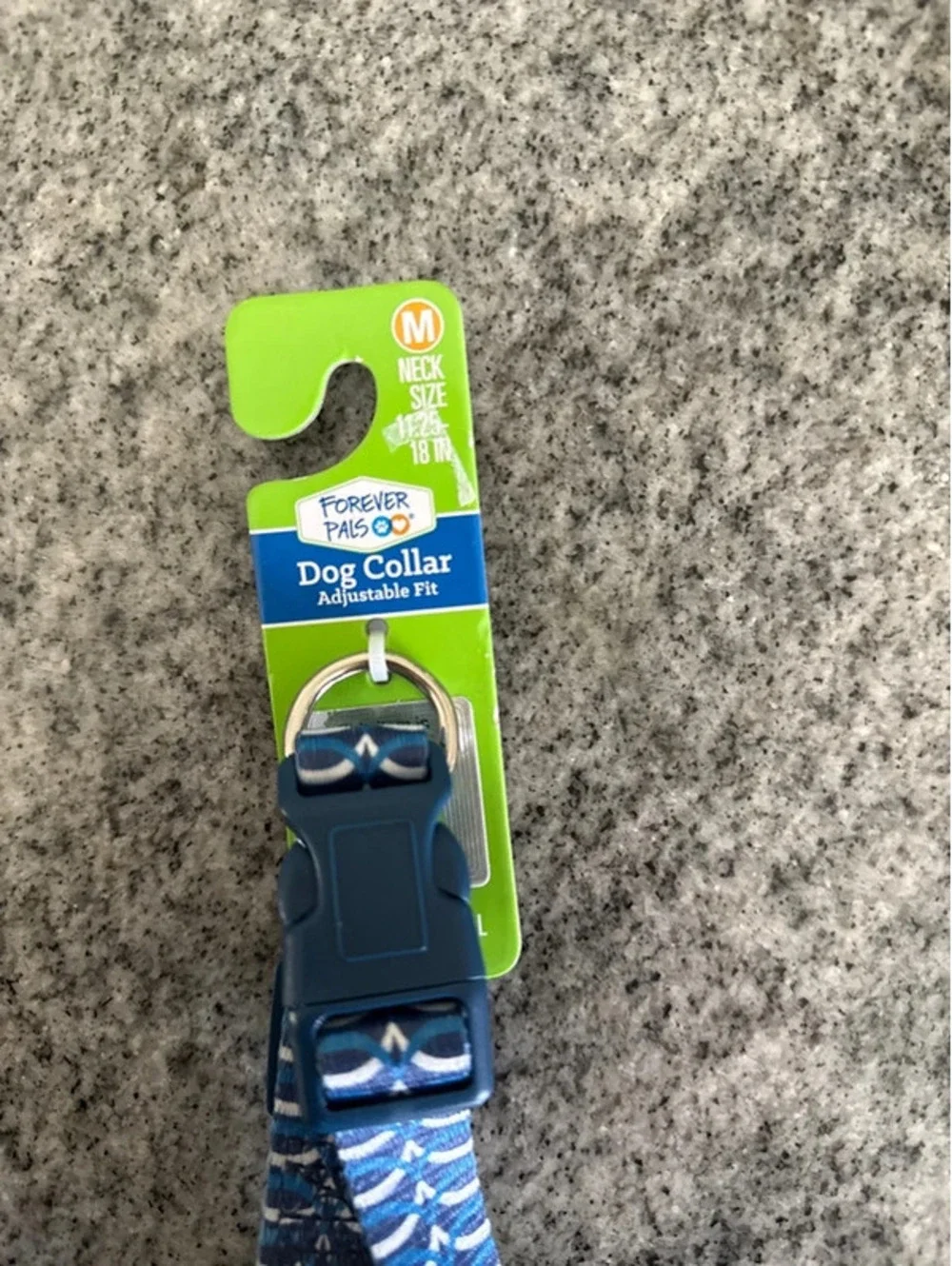 Forever pals adjustable dog collar size medium blue NWT